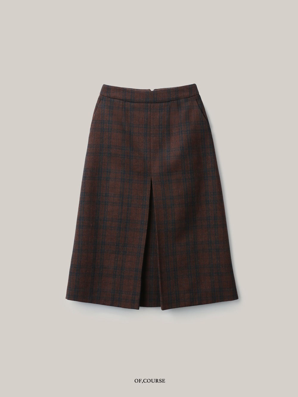 Bell Pleats Skirt (brown)
