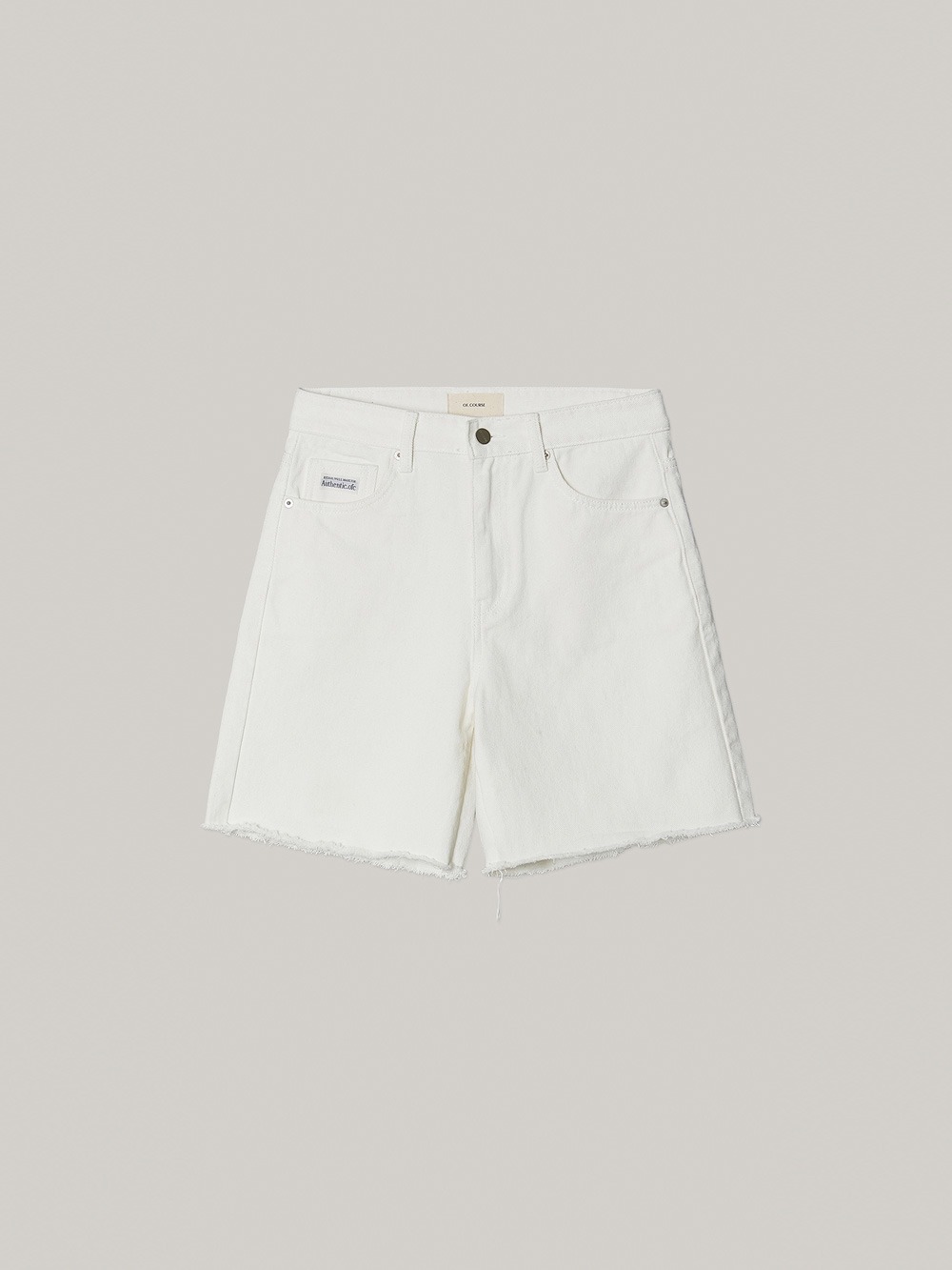 Raw Cut Cotton Shorts (white)