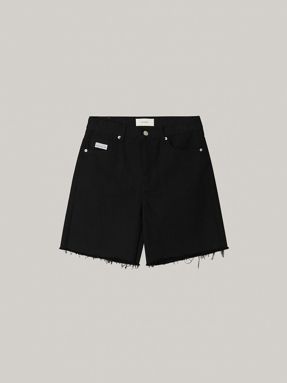 Raw Cut Cotton Shorts (black)