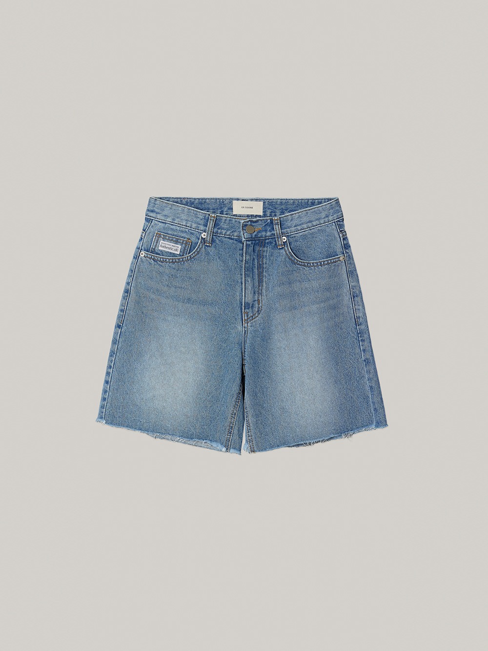 Raw Cut Denim Shorts (light blue)