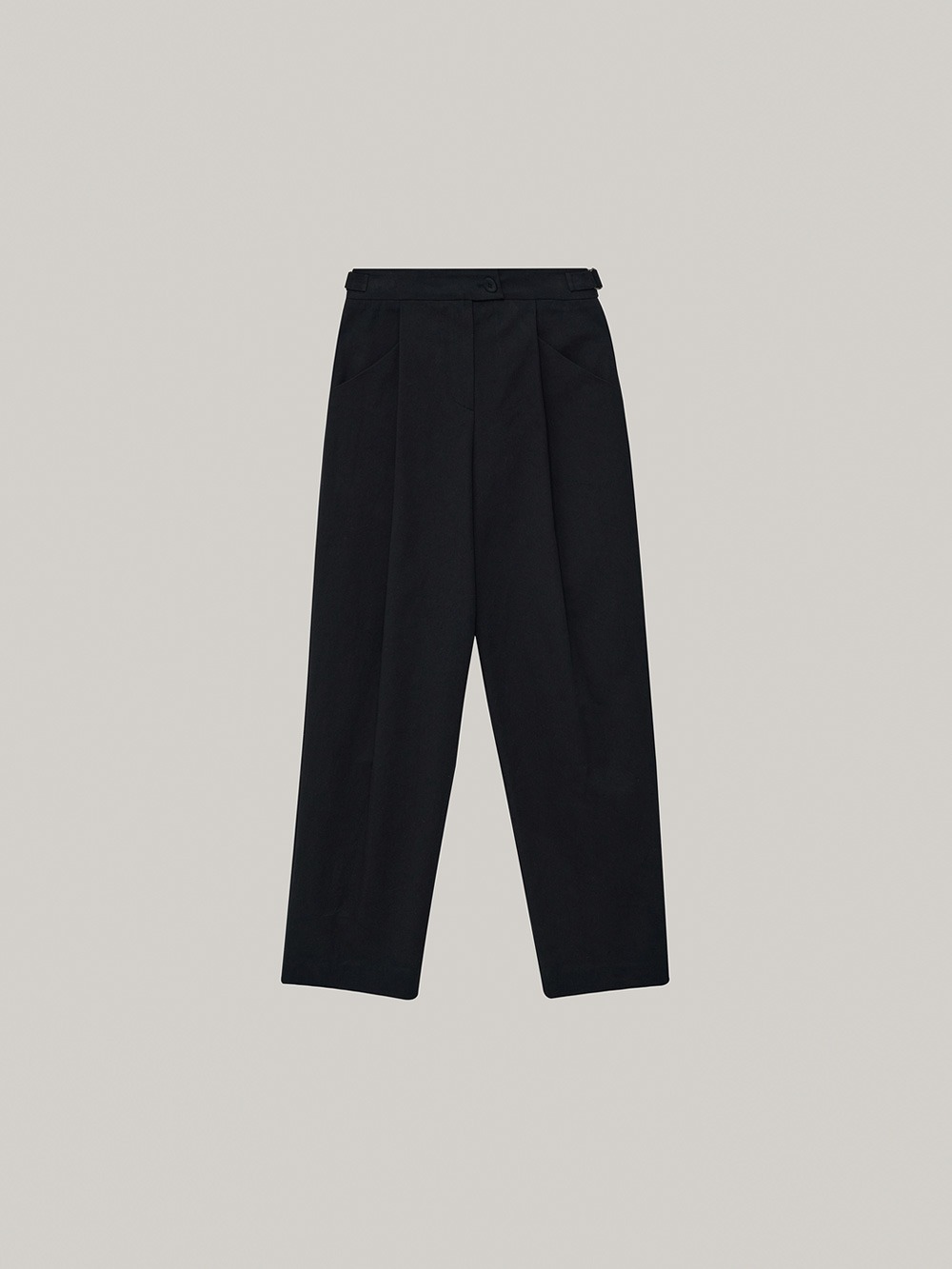 Rounded Tuck Pants (black)