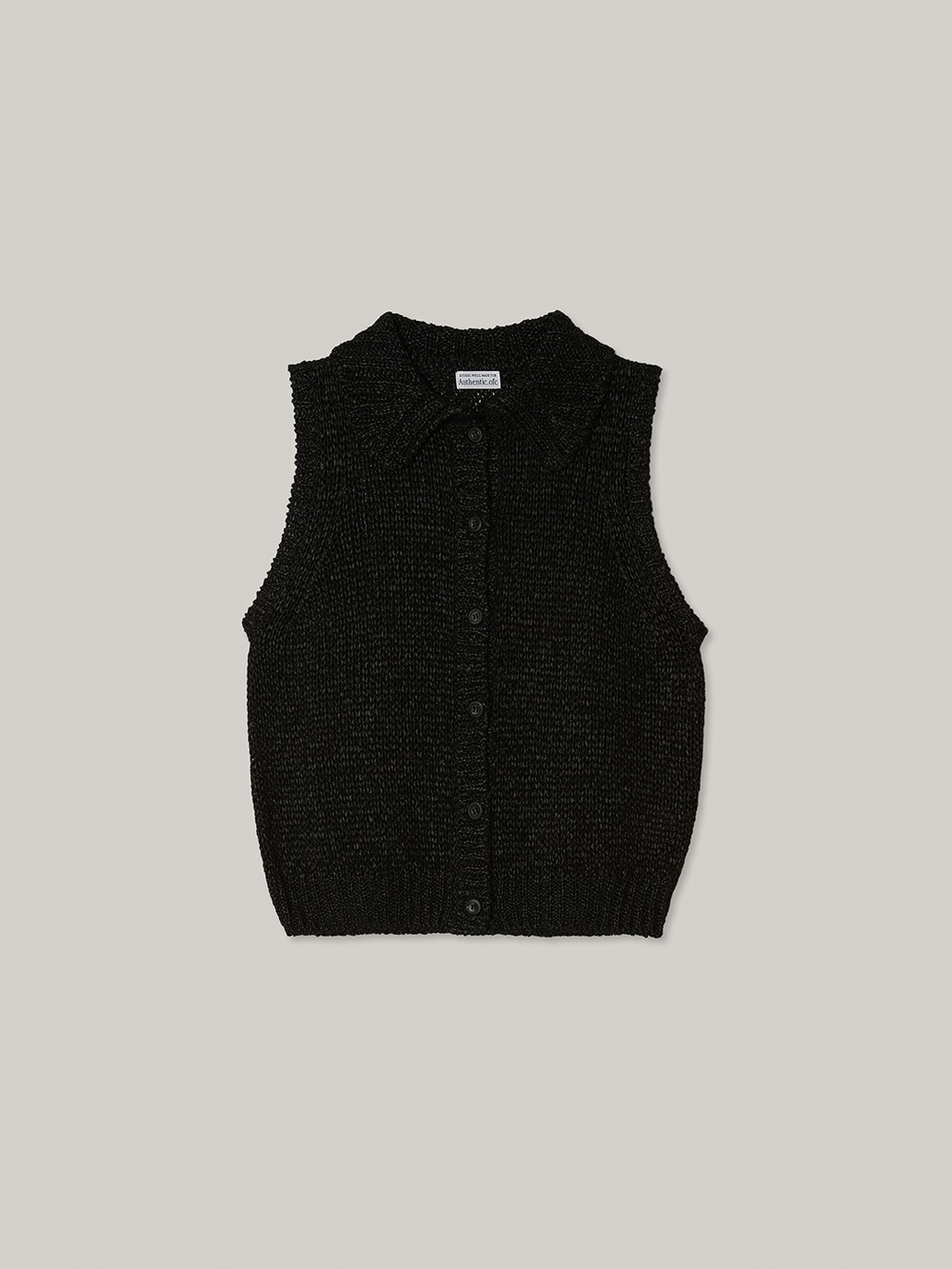 Paper Knit Vest (black)