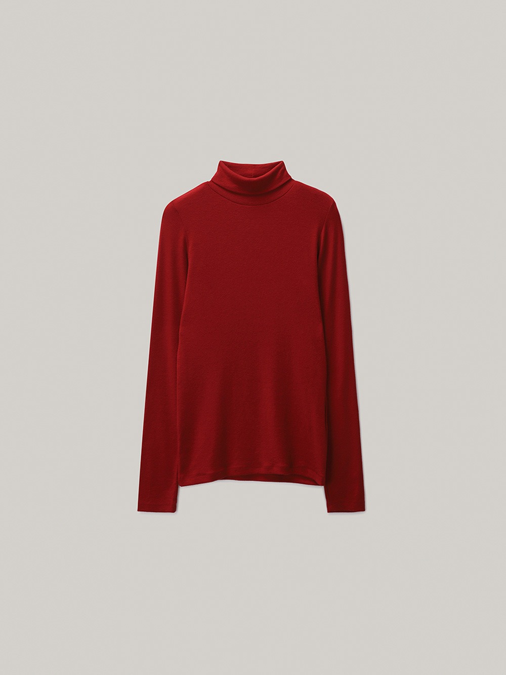 Roll Neck T-shirt (red)