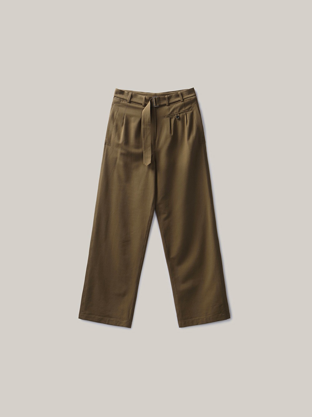 Belted Tuck Pants (coffee)