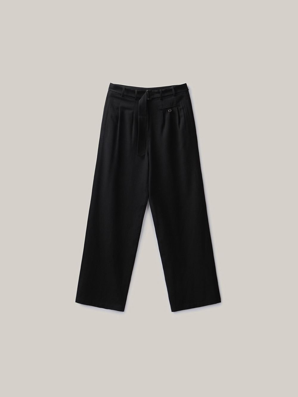 Belted Tuck Pants (black)