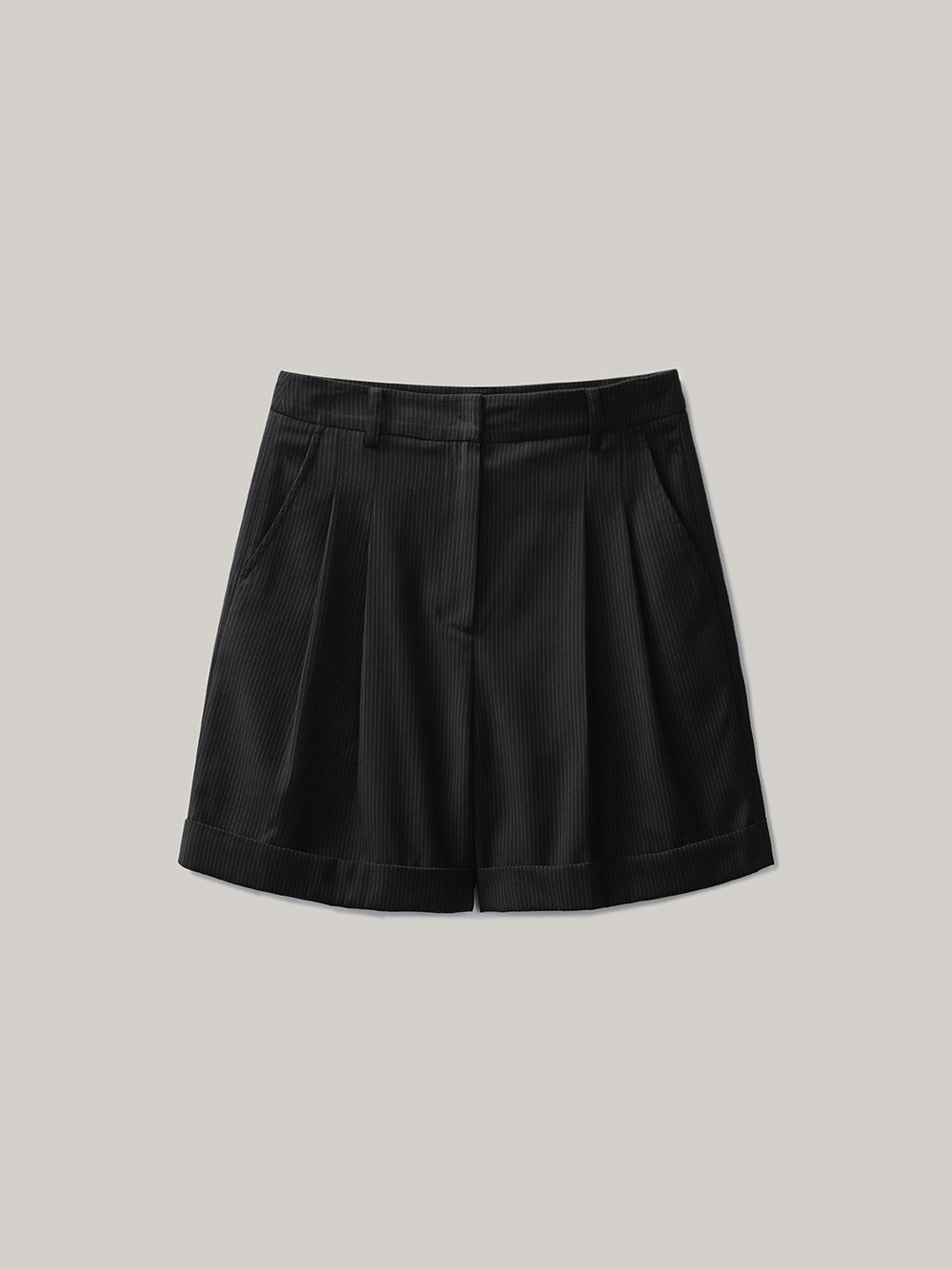 Stripe Turn-up Shorts (black)