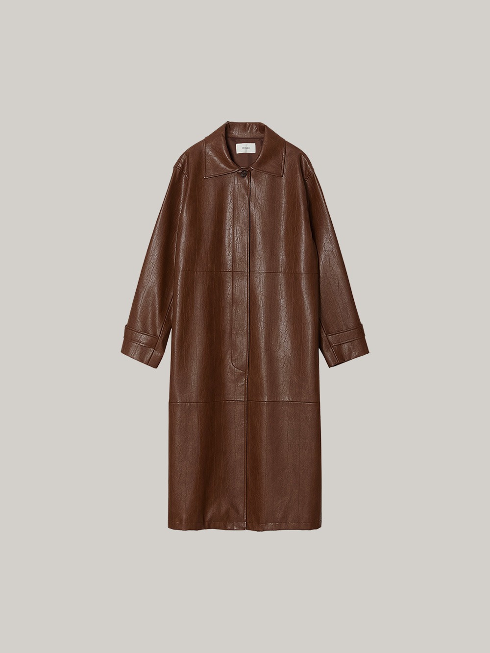 Leather Mac Coat (brown)