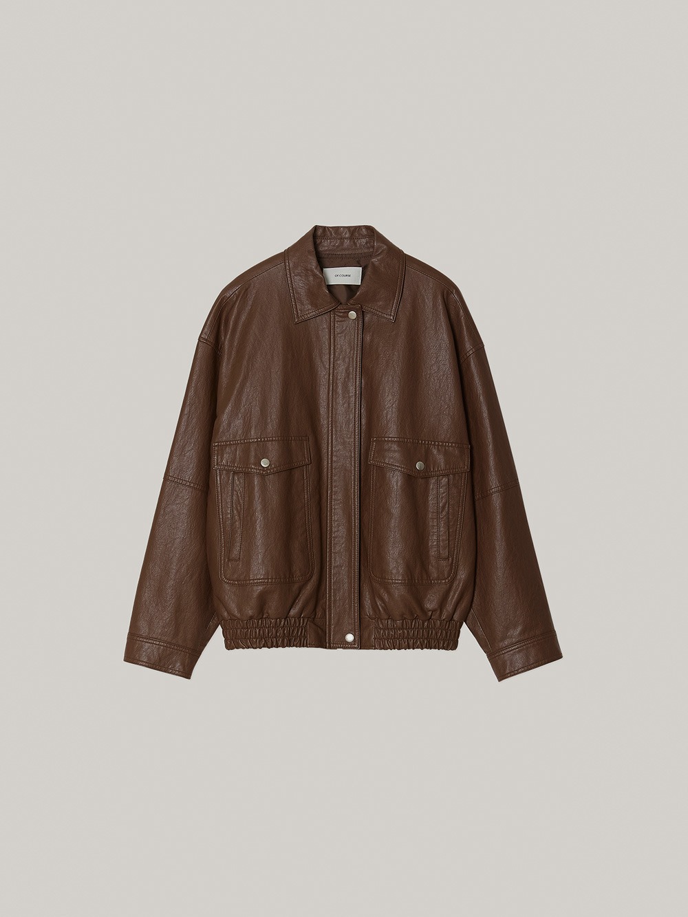 Pocket Leather Blouson (brown)