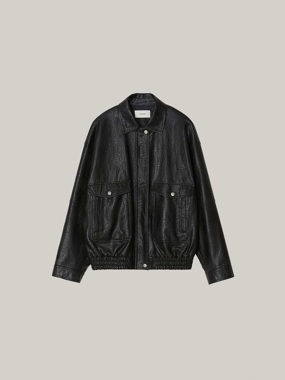Pocket Leather Blouson (black)