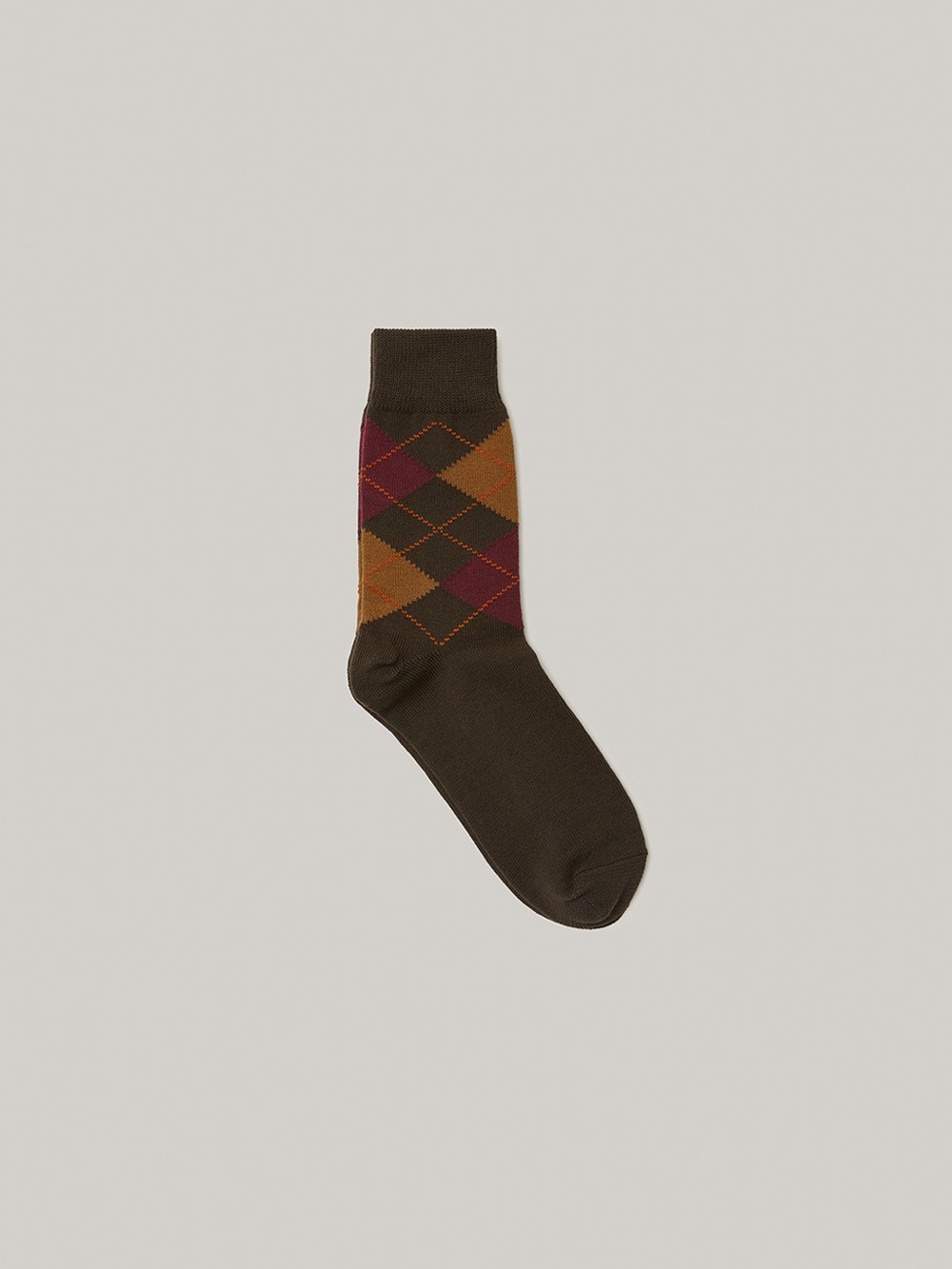 Argyle Socks (khaki brown)