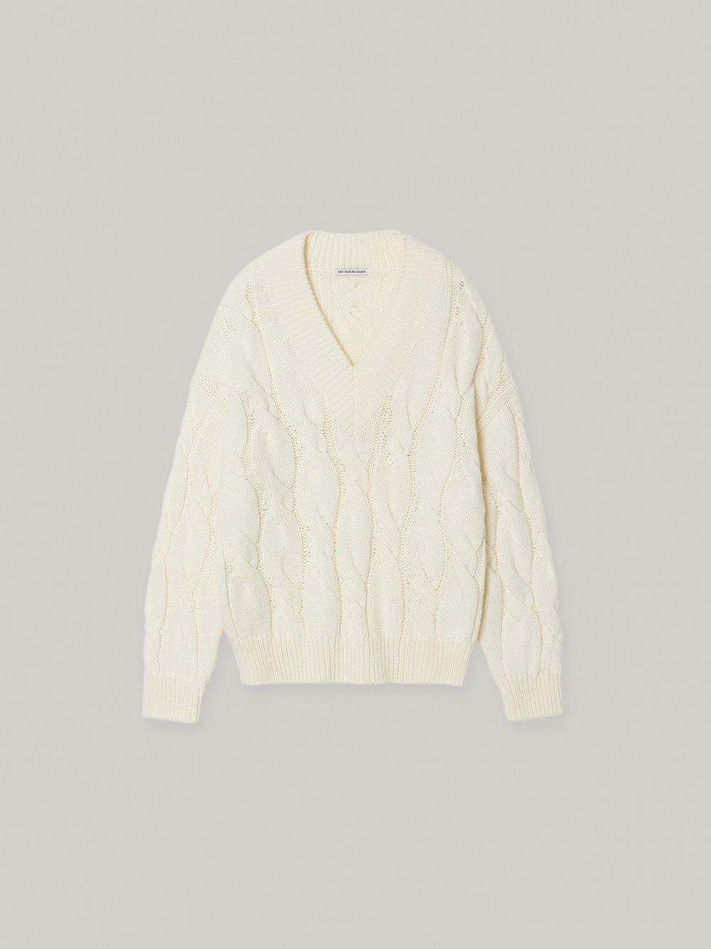 Loose Cable Pullover (ivory)