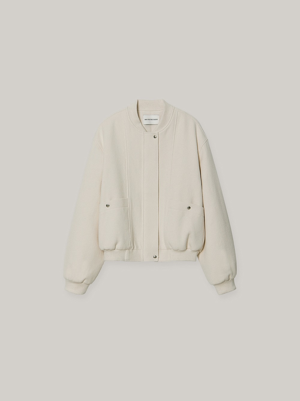 Pocket Blouson Tweed Jacket (ivory)