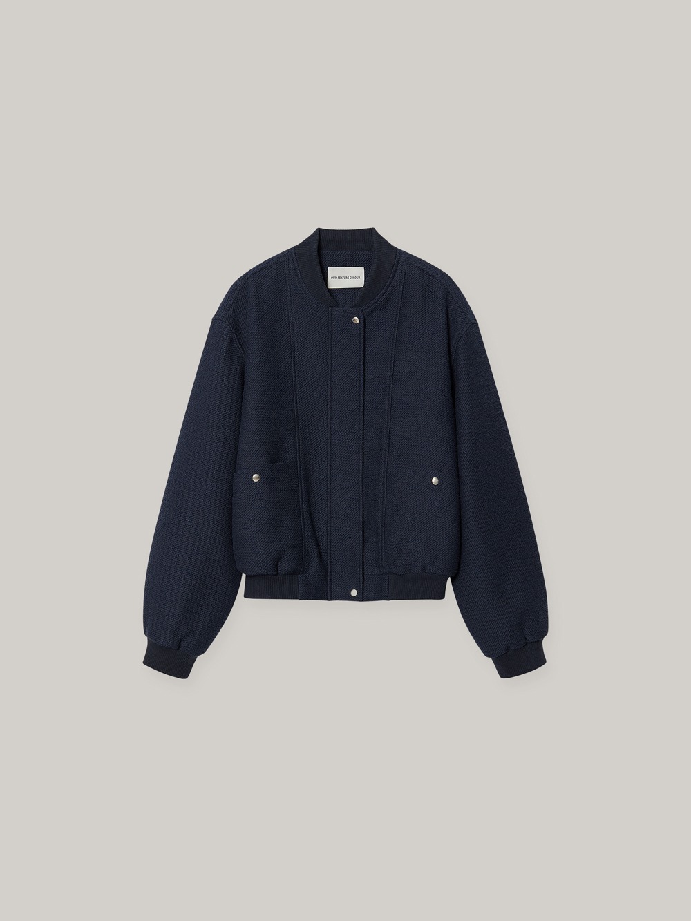 Pocket Blouson Tweed Jacket (navy)